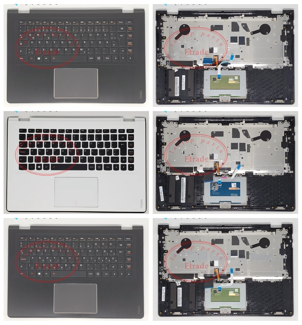 New Original For Lenovo Yoga3 14 Yoga700-14ISK Palmrest Touchpad W/(UK/GR/DE) Keyboard 5CB0H35634 5CB0H35608 5CB0H35638