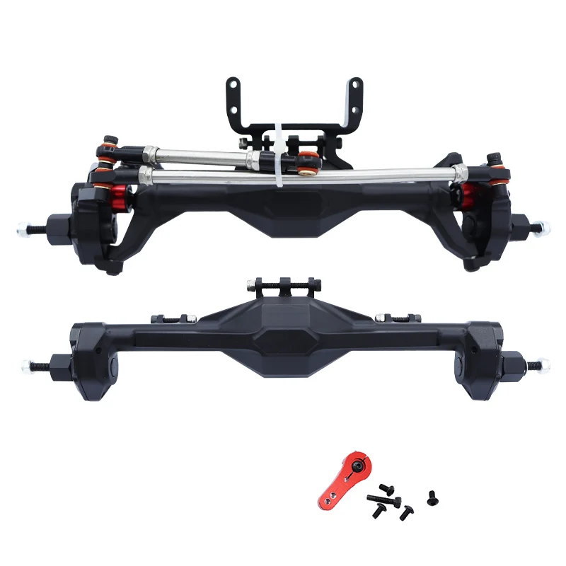 CNC Machined Aluminum Integrated Front Rear Portal Axle Anodized for 1/10 RC Crawler Car Axial SCX10 II RGT 86100 Redcat GEN8