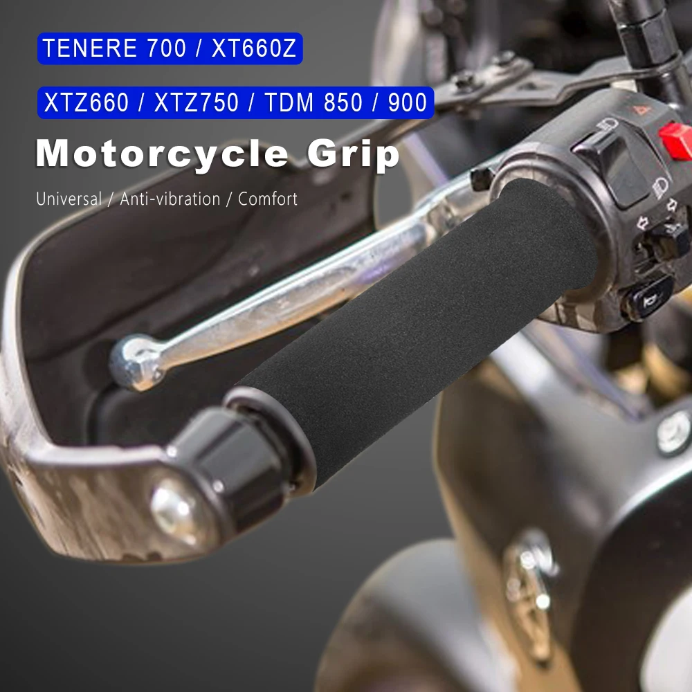 Grips Motorcycle Sponge Handle Grip For Yamaha XTZ660 XTZ750 XT660Z Tenere TDM850 TDM900 Tenere 700 Rally XTZ700 2019-2021 2022