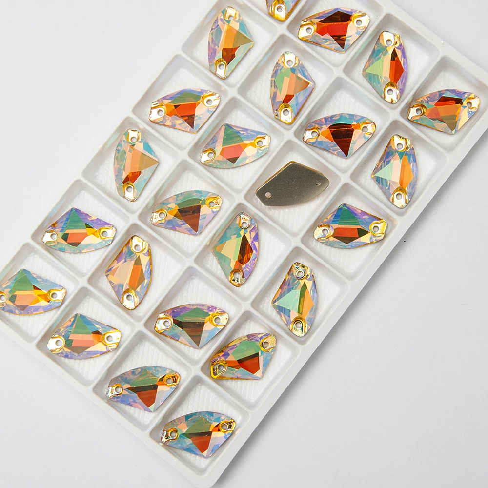 YANRUO 3256 Galactic 9x14mm AB-beschichtete Aufnähsteine 96 Stück DIY Trikot-Edelsteine für Handarbeiten, Applikationen und Kleiderherstellung – Detail 7