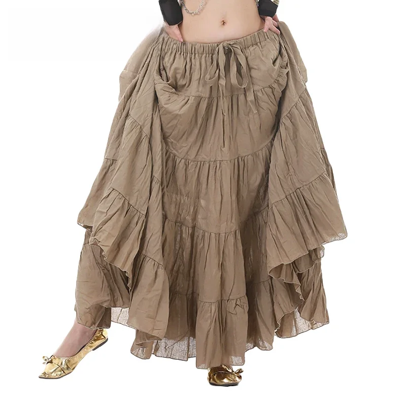 Długa cygańska spódnica do tańca brzucha Kobiety Tribal Gypsy Dance Spódnica Kobiety Belly Dance ATS Tribal Spódnica 8m/16m Dorosły 12 kolorów — zdjęcie 2