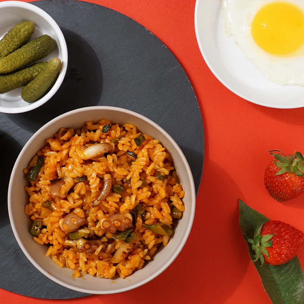 أومجي أوكتوبوس يقلب الأرز المقلي ، أرز مجمد جاهز فوراً للأكل ، صحن ، 10 عبوات #3