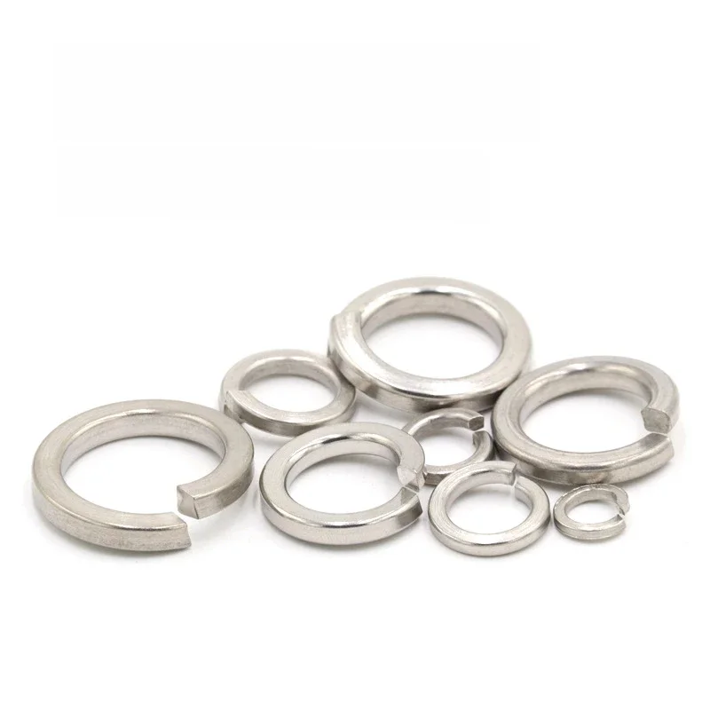 Rondelle de verrouillage fendue à ressort, joint élastique M1.6 M2 M2.5 M3 M4 M5 M6 M8 M10 M12 M16 M24 M27 M30 A2, 10/50/100 pièces