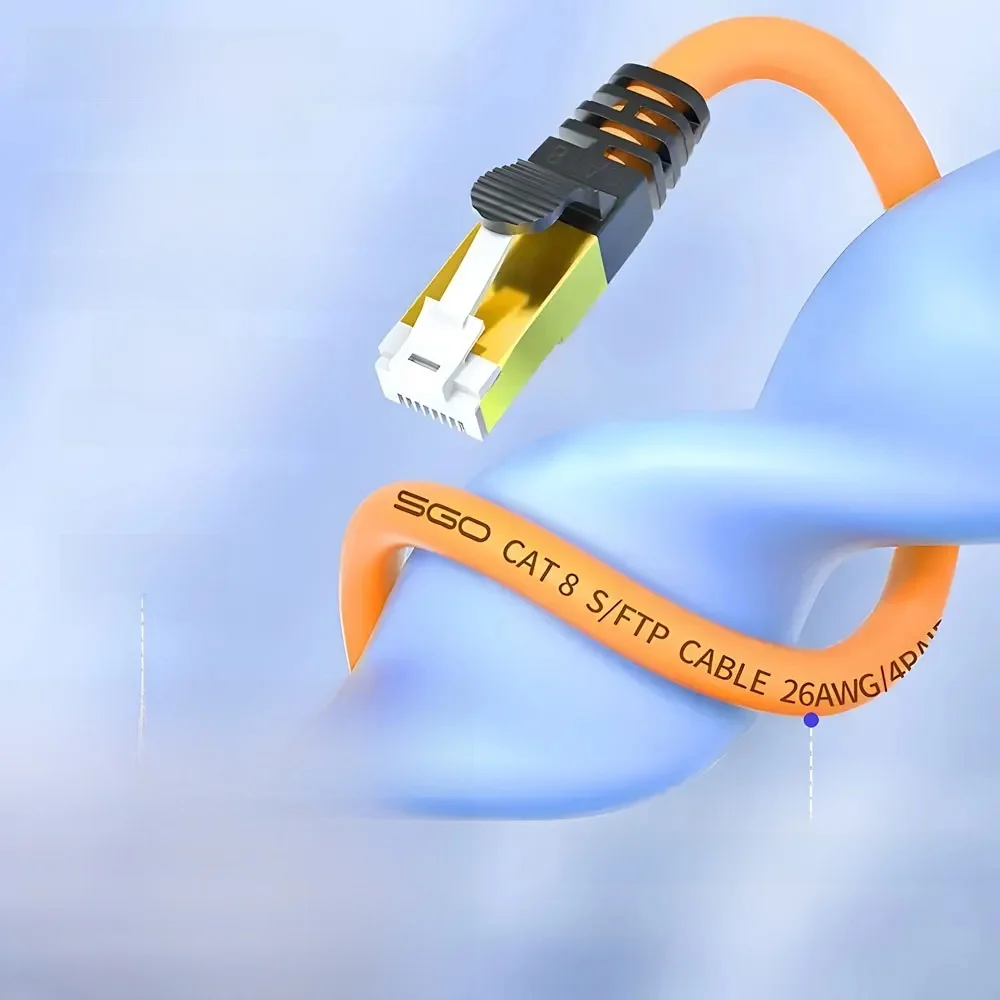 High Flex Cat 8 Ethernet Kabel Heavy Duty High Speed Internet Netwerkkabel 26awg Netwerkkabel, 40Gbps 2000Mhz Sftp Patchkabel - afbeelding 2