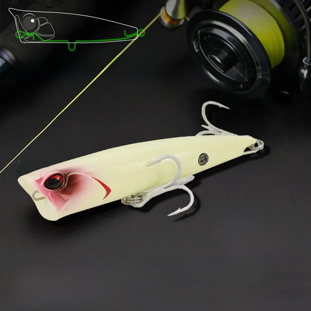 105mm 25g powierzchni Popper przynęty Pesca Wobbler sztuczna twarda przynęta na pstrąga słonowodnego Bass Swimbait akcesoria wędkarskie — zdjęcie 2
