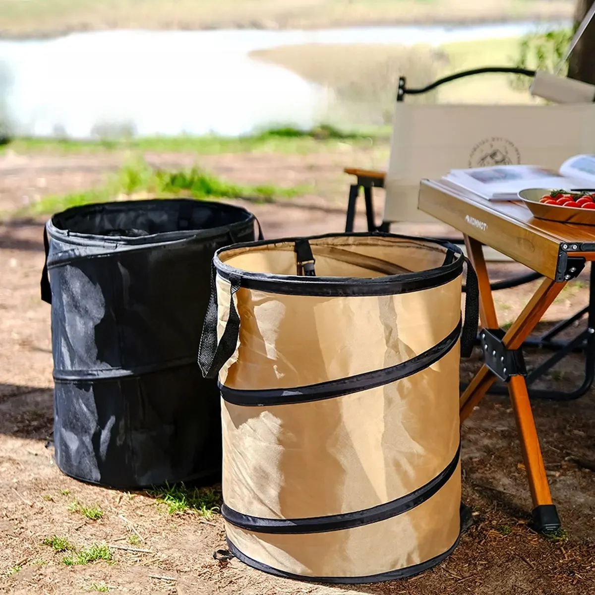 1pc poubelle Pop-up, poubelle pliante de Camping Portable en plein air poubelle de Camping jardinage sac poubelle de jardin feuille de jardin Buck