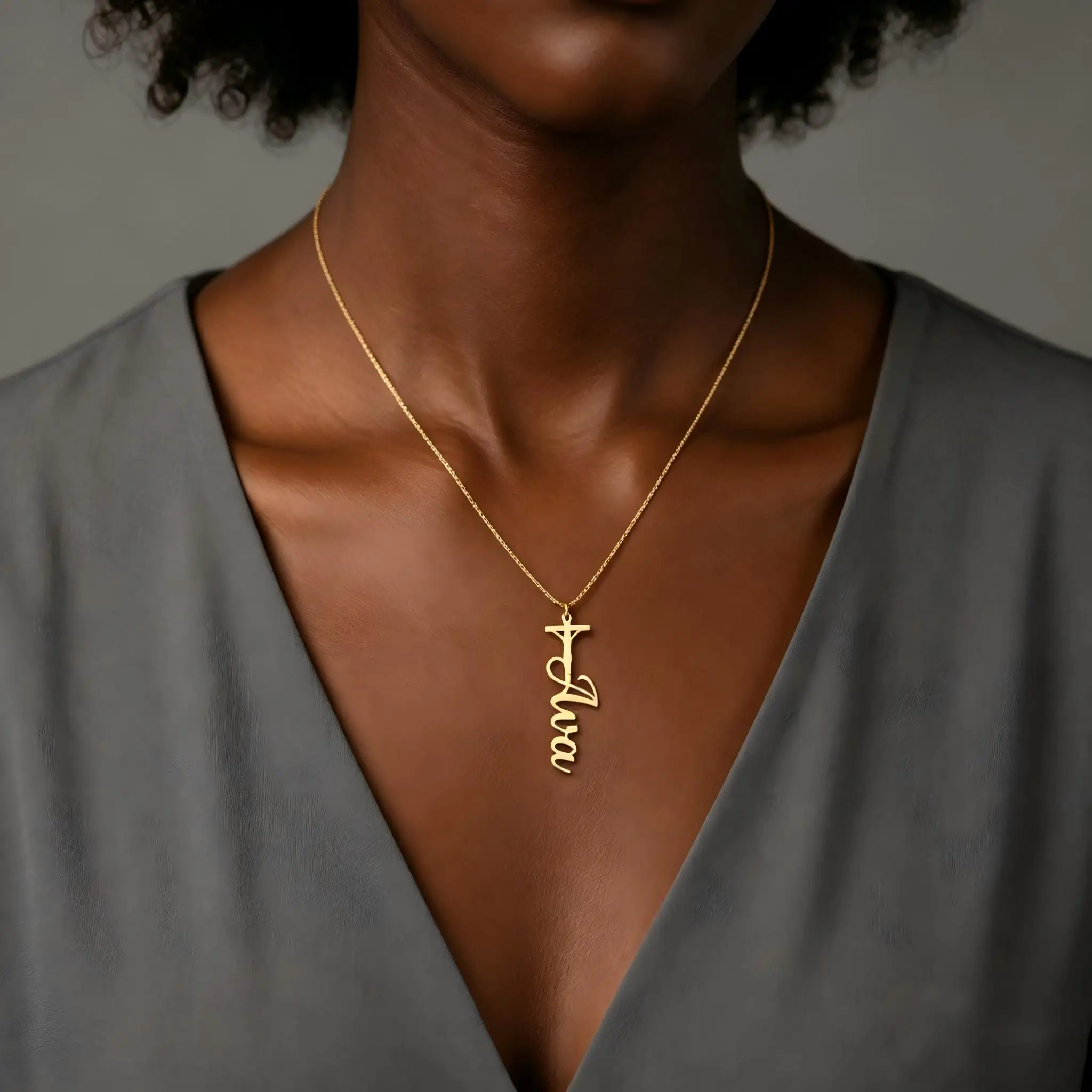 Personalized Jesus Cross Necklace Custom Name Gold Plated Stainless Steel Christian Faith Pendant Jewelry Gift For Women Girls