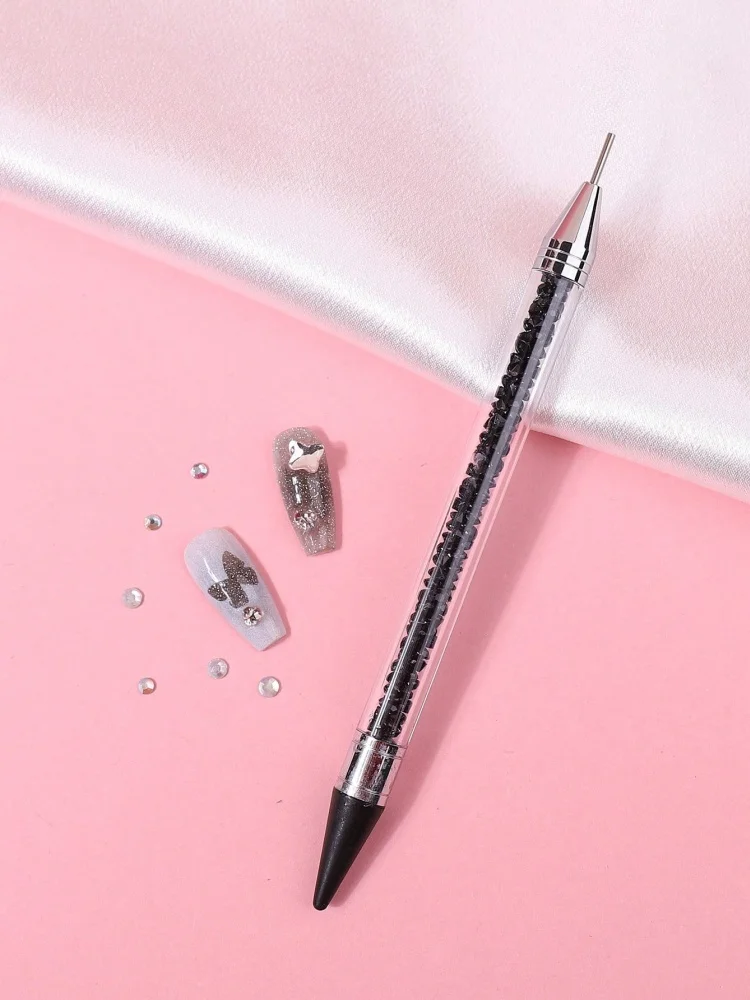 1 Stück Wachs-Nagelstecker-Applikator, Doppelendiger Wachsstift für Strasssteine, Kristall- & Edelstein-Nagelkunst-Werkzeug für DIY-Maniküre – Detail 7