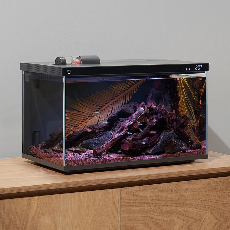 Mijia Smart Fish Tank MYG100 Mijia APP کے ساتھ کام کریں موبائل کنٹرول شدہ ریموٹ فیڈنگ اسمارٹ لائٹنگ سسٹم لائٹ ایکویریم