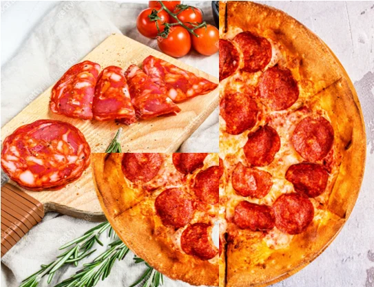 Ingredientes para carne de cerdo doméstica, jamón, pizza, jamón, Oyang, 1kg, 87% o más