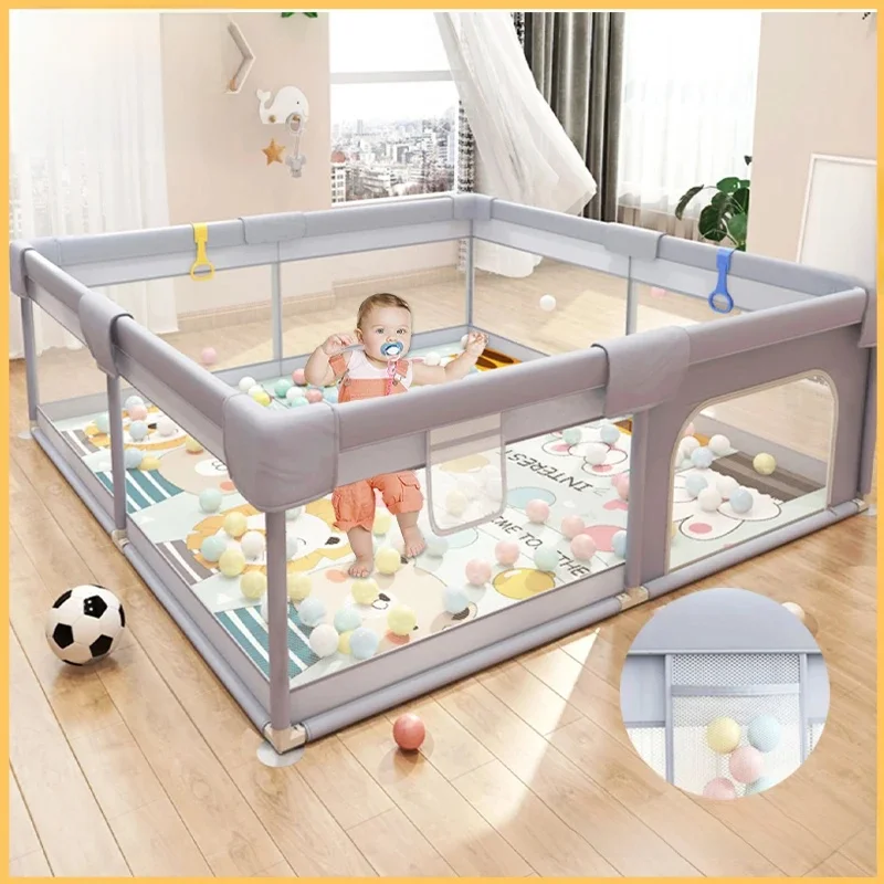 Infant Shining Kinder Laufstall mit Schaumstoffschutz Baby Spielplatz Baby Sicherheitszaun Kind Ball Pit Laufstall für 0-6 Jahre altes Kind