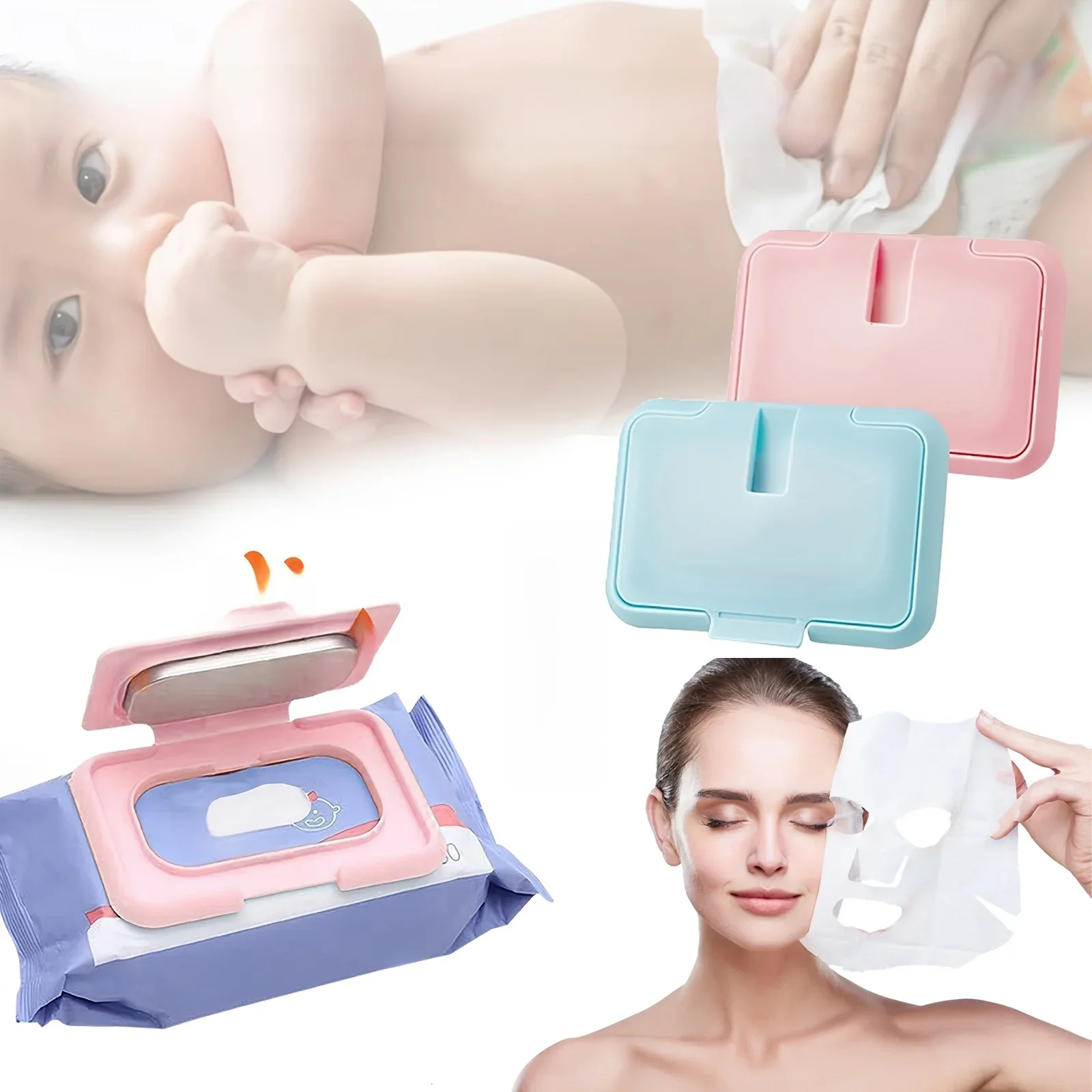 USB Mini przenośny podgrzewacz do chusteczek dla niemowląt i uchwyt na dozownik chusteczek nawilżanych dla niemowląt podgrzewacz do chusteczek dla niemowląt wielokrotnego użytku do podróży noworodków — zdjęcie 2