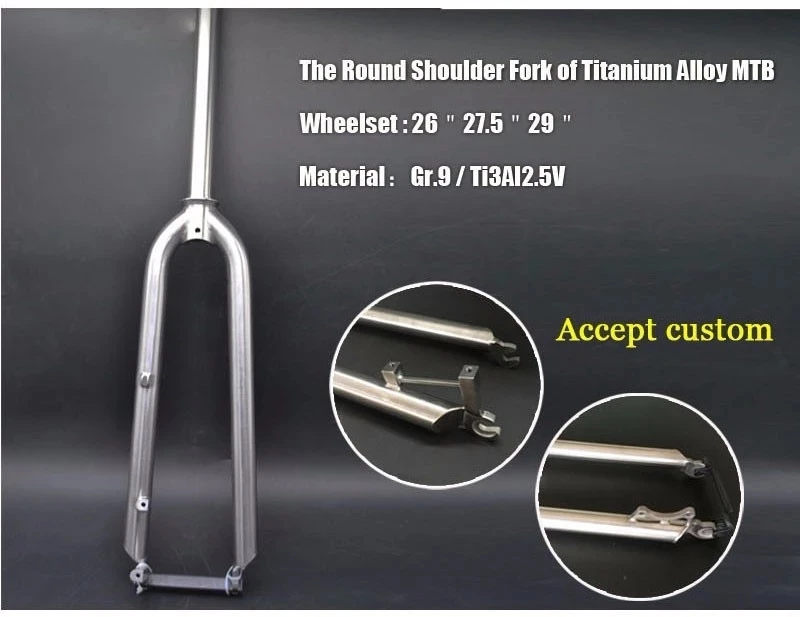 Superlight-700C Titanium Front Fork with Disc Brake, Road Bicycle