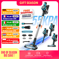 Wireless vacuum cleaner V600 55kPa autonomy 50min motor brless head LED Anti-Plush perfect home