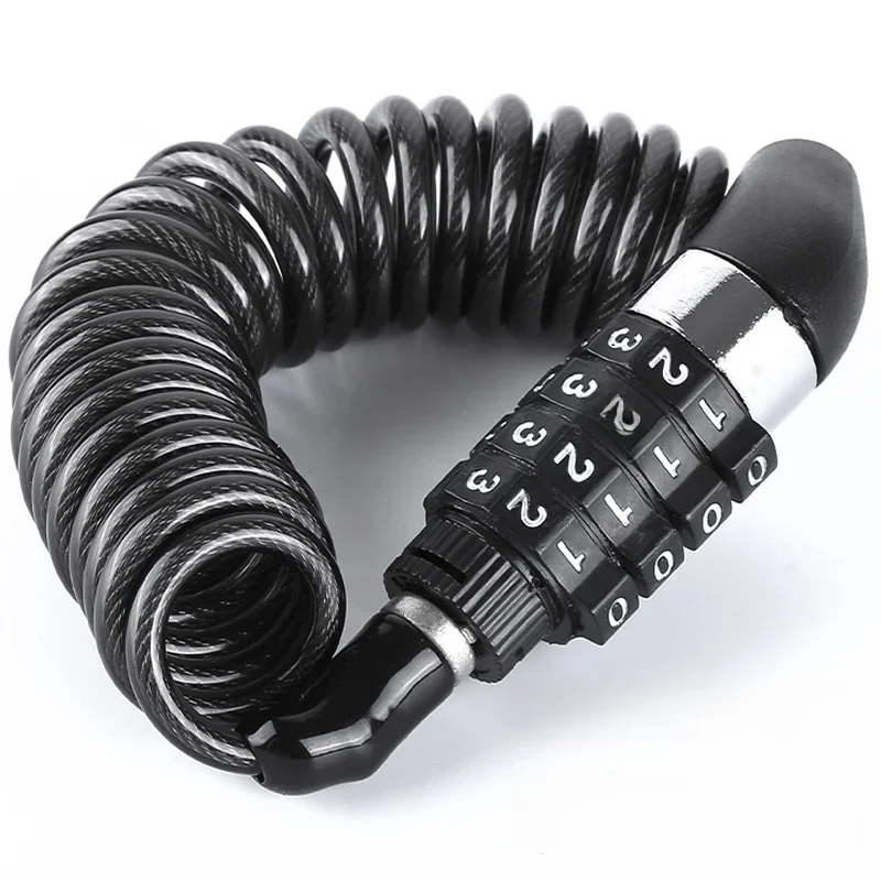 AliExpress NONE Bicycle Lock Steel Cable Chain Security Password 4 Digit Lock Anti-Theft Combination Number Code Safety Bike Bicycle Accessories