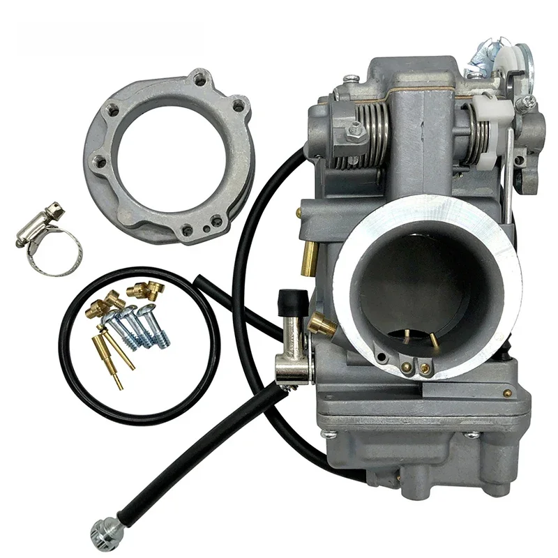 HSR42 HSR45 Mikuni 42Mm 45Mm Carb Prestaties Pumper Carburateur TM42 Voor Harley Evo Twin Cam Sportster 883 Tour glide Softail - afbeelding 2