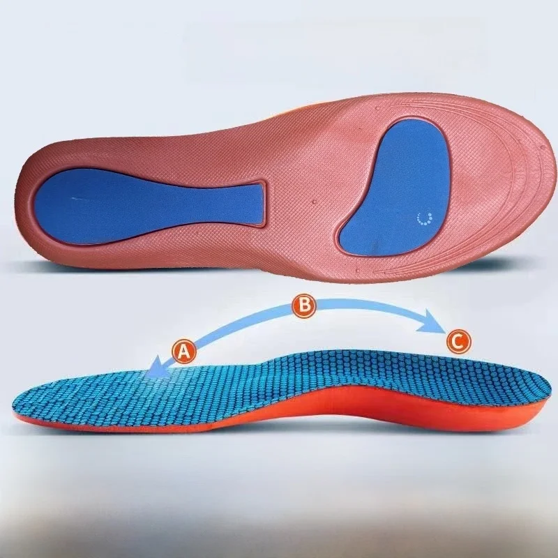 1 paire de semelles orthopédiques élastiques absorbant les chocs, respirantes, pour course à pied