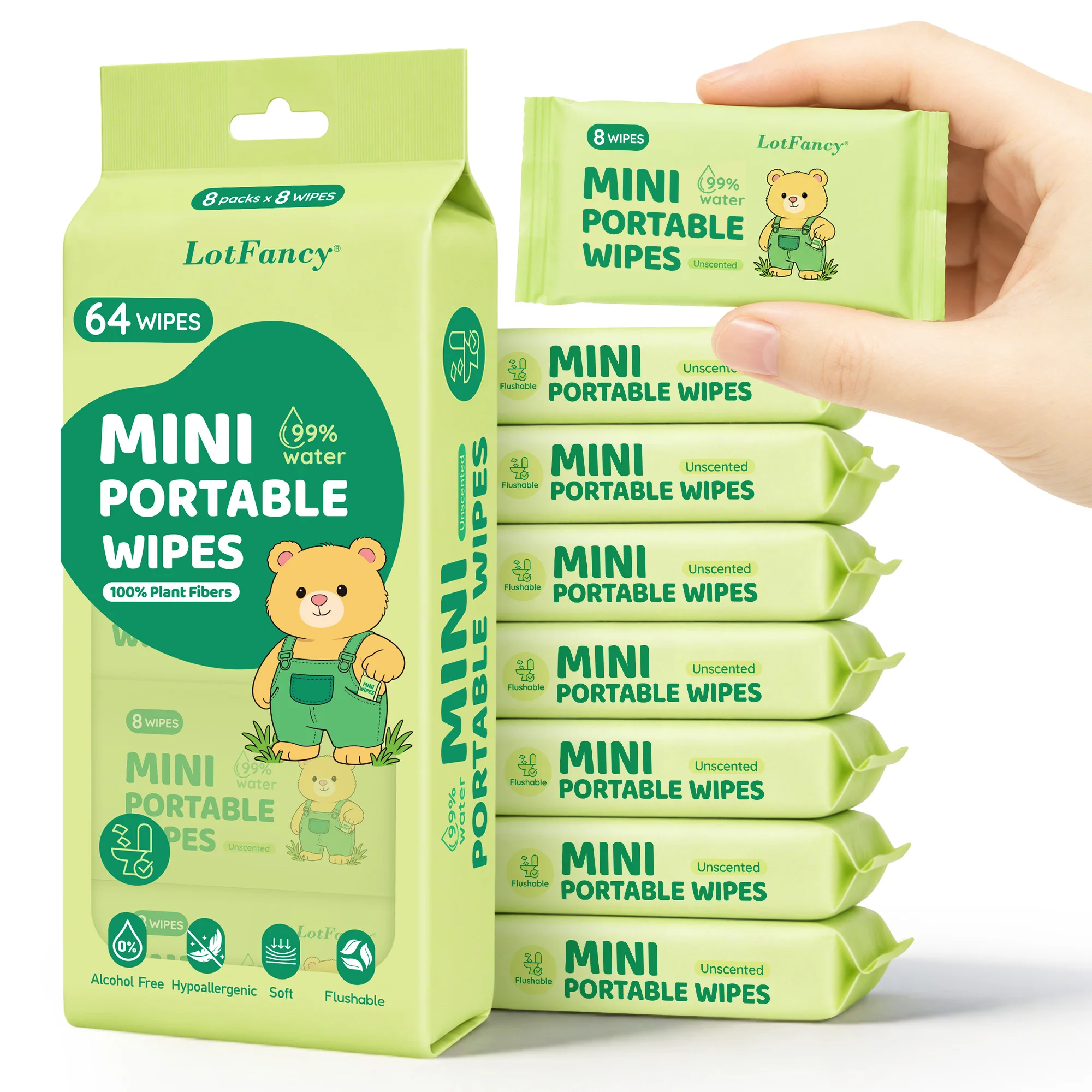 Mini Flushable Wet Wipes 7