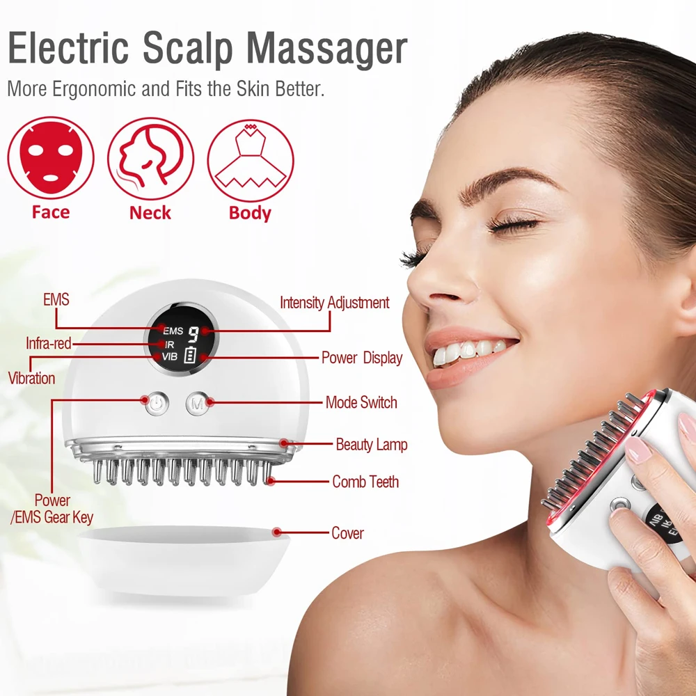 massagem facial de microcorrente ferramentas elétricas de gua sha elevador facial dispositivo de aperto massageador de couro cabeludo para crescimento de cabelo alívio de dores corporais emagrecedor massageador facial