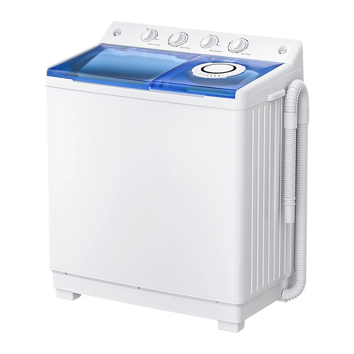 

Portable Washing Machine, Twin Tub Washing Machine Laundry Compact Washer spinner Combo with 40lbs capacity, 24Lbs Washer and 16