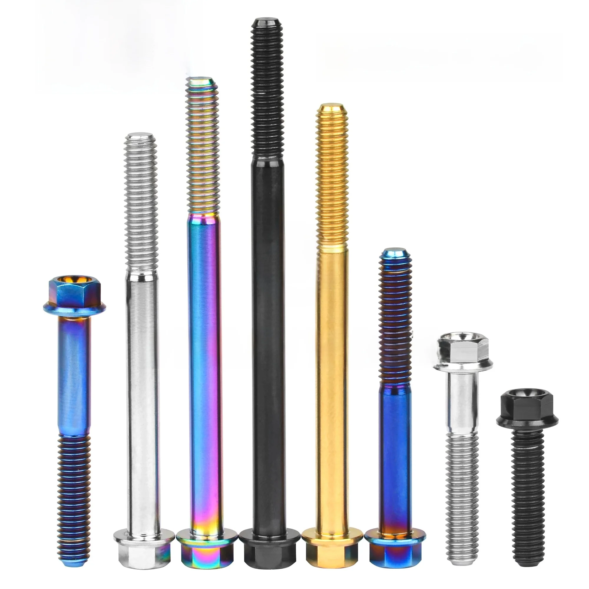 AliExpress Wanyifa Titanium Bolts M6x10~100mm Small Hex Head Flange Screw for Bike Motorcycle 4/10pcs
