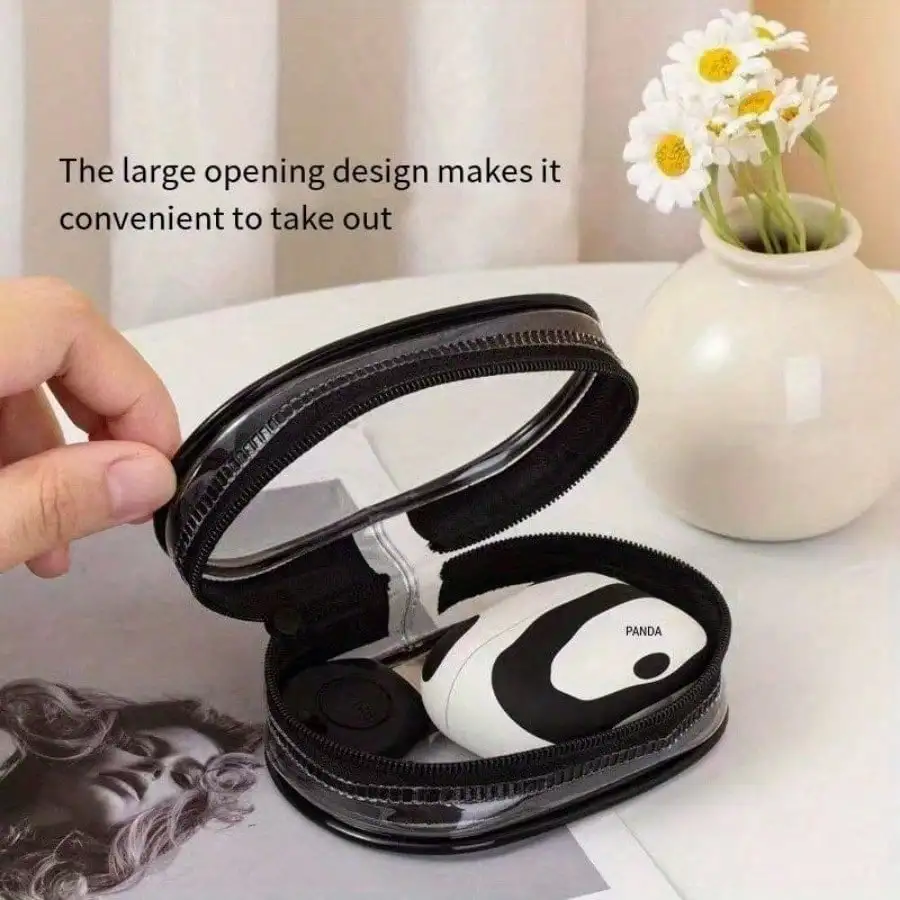1 Piece Black/white Charger Storage Bag, Compact Transparent Design, Perfect for Chargers and Travel Accessories, Daily Carrying - Image 5