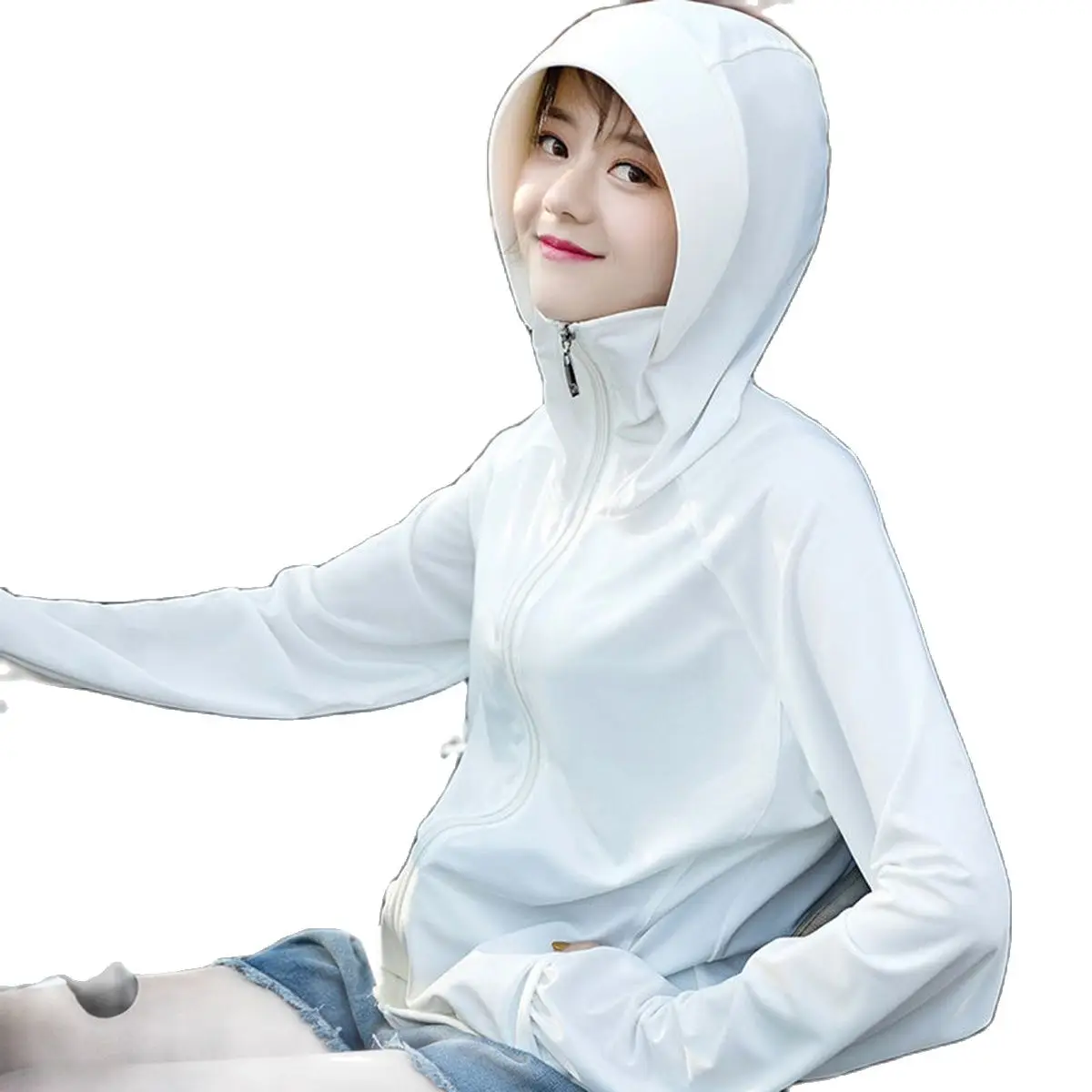 

Cycling clothing long-sleeved hoodie summer women's sunscreen UV protection quick-drying jacket men's casual running beach sweat