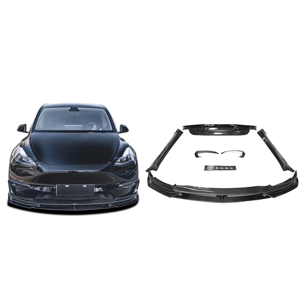 

Carbon Fiber Body Kit For Tesla Model Y Cmt Style Front Lip Spliter Rear Diffuser Side Skirts Wing Spoiler Car Accessories