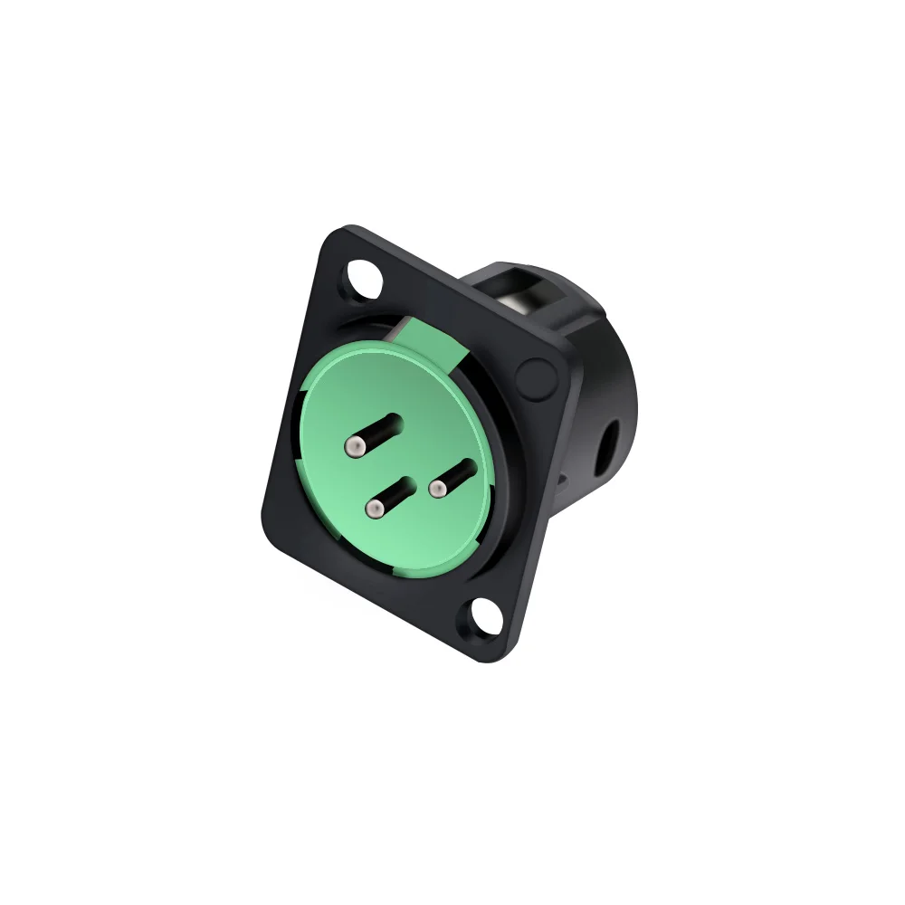 10pcs 3Pin XLR Male Panel Mount Chassis Socket Audio Microphone Jack Plug Adapter Connector Zinc Alloy Shell Copper Contact