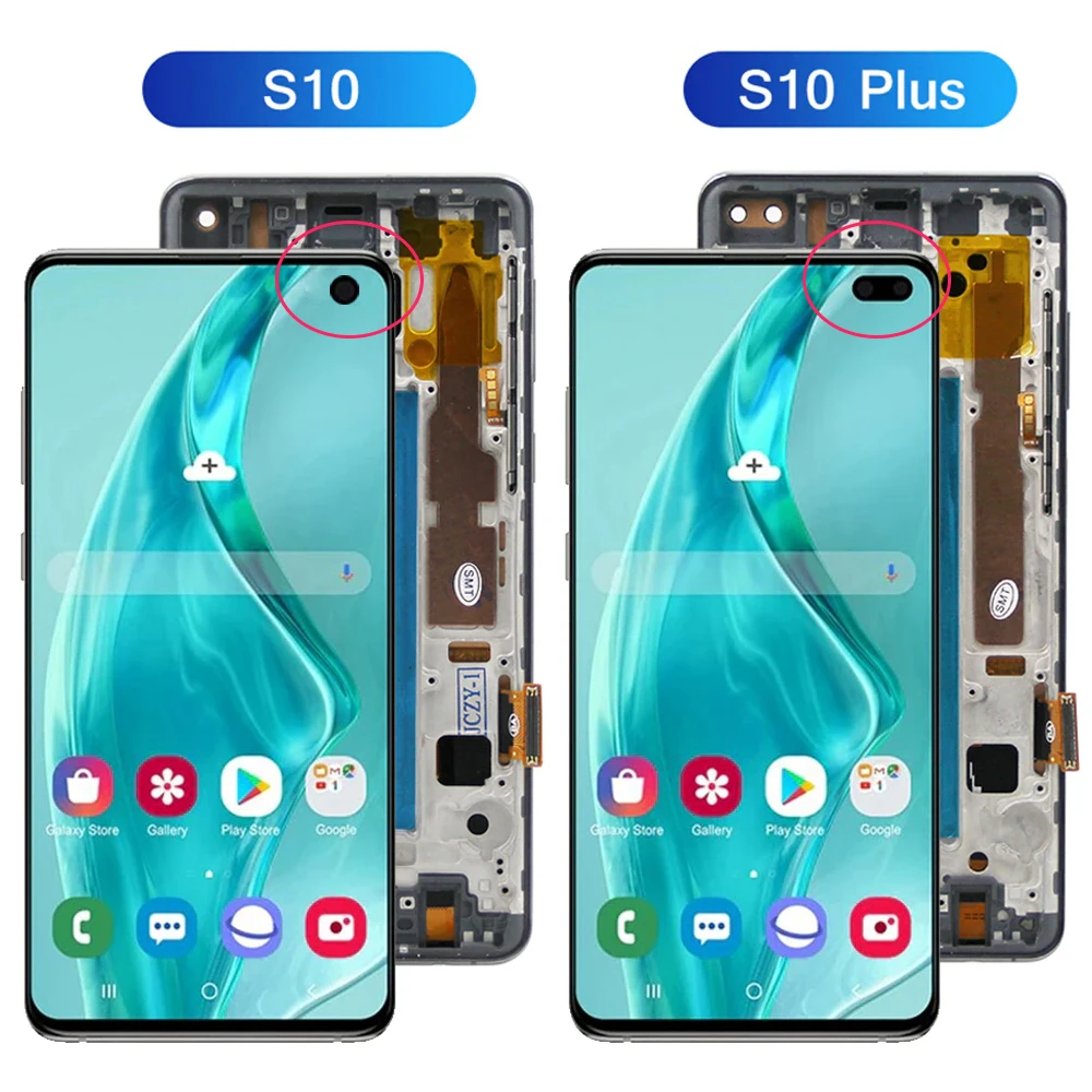 Screen for Samsung Galaxy S10 Plus S10+ G975 G975F Lcd Display Digital Touch Screen  with Frame for Samsung Galaxy S10 Assembly