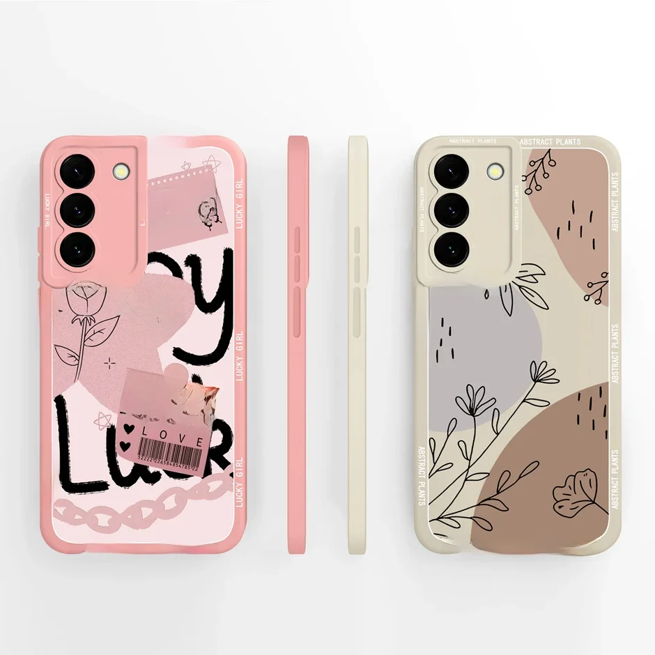 Dla Samsung Galaxy S22 Plus Pro Ultra Etui Collage Painting Flower Silicone Shell Dla SamsungS22 S22Plus S22Pro S22Ultra Fundas — zdjęcie 2