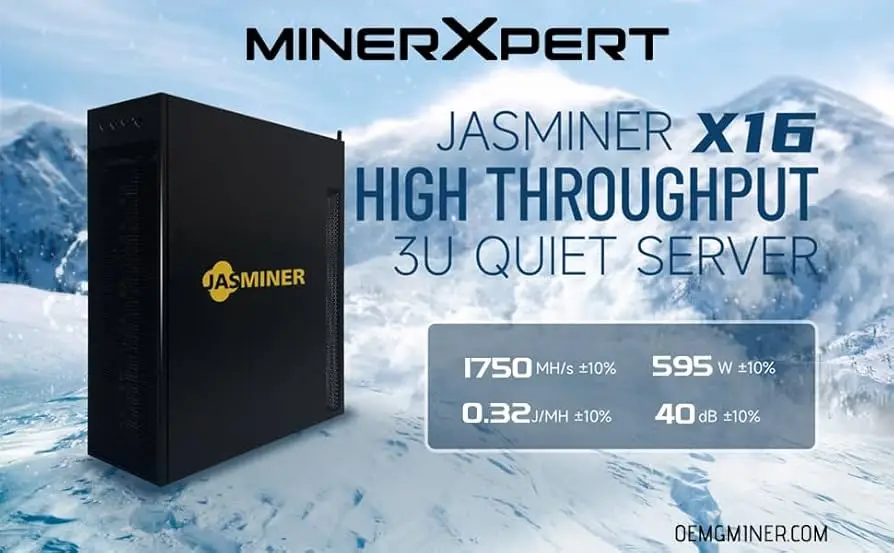 HOT SALES BUY 5 GET 3 FREE Jasminer X16-QE (1750Mh/s)