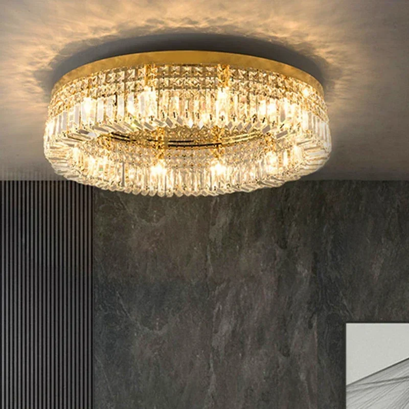 Moderne Kristall decken leuchte für Esszimmer LED Kronleuchter Beleuchtung Gold Pendel leuchte Wohnzimmer Dekoration