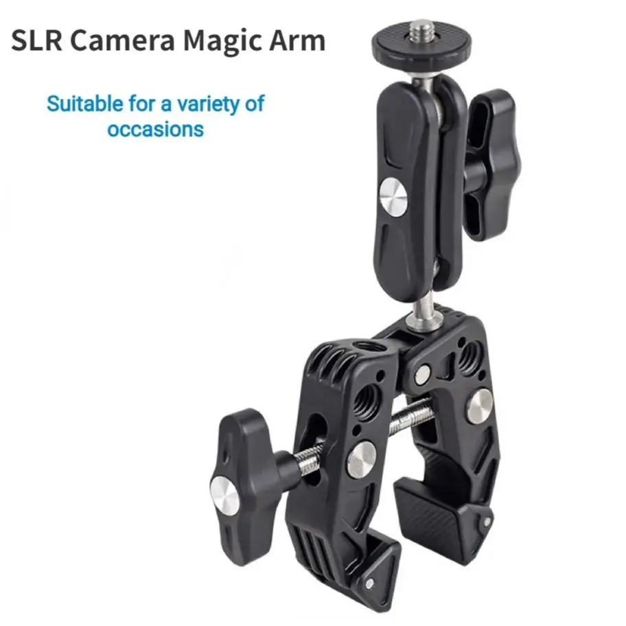 

Universal 360° Ball Head Mount Camera Magic Arm with Crab Claw Clip - Super Holder Desk Stand and Monitor Bracket Clamp SLR