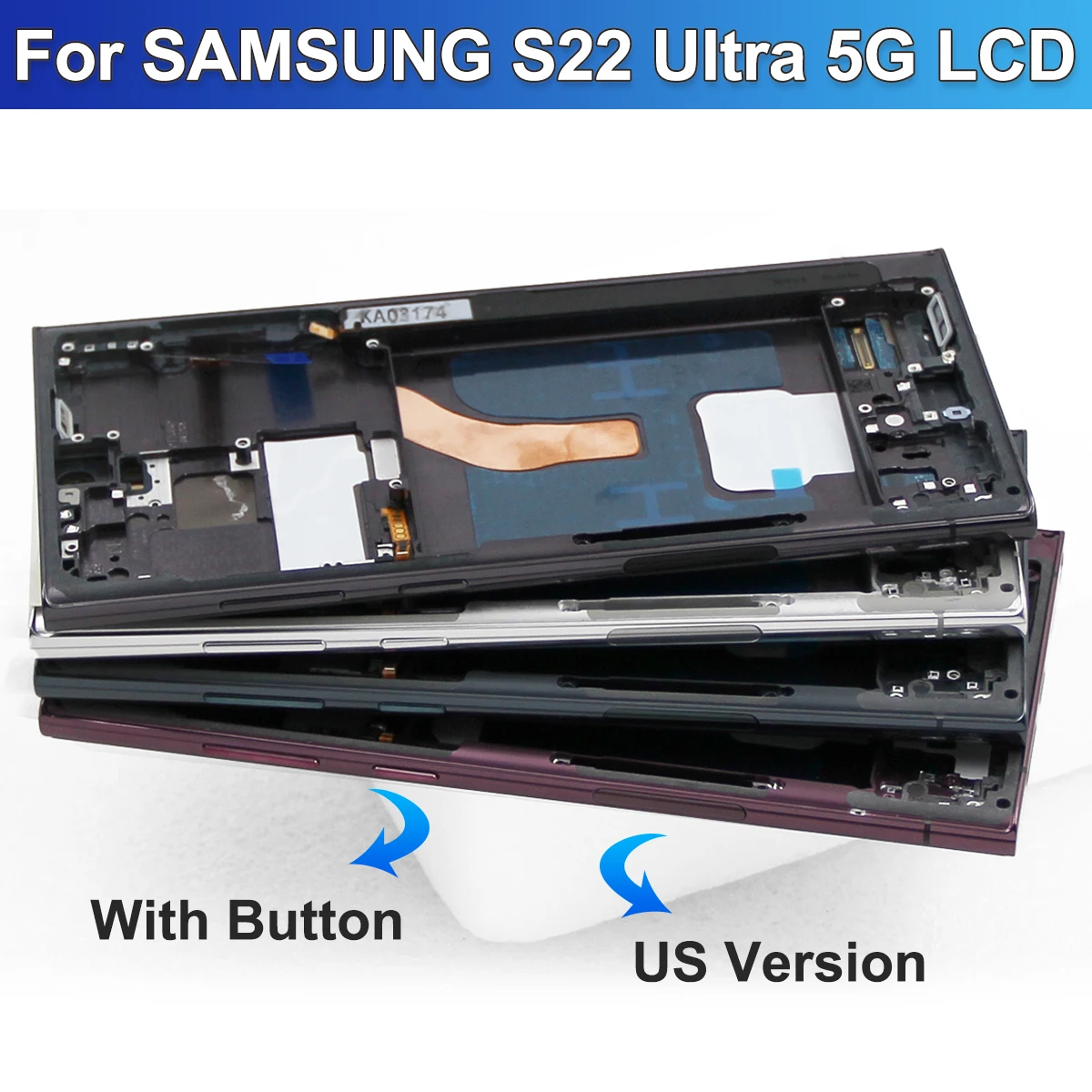 For AMOLED For Samsung S22 Ultra 5G LCD Display Digital Touch Screen For Samsung S22 Ultra 5G LCD G908 SM-S908B