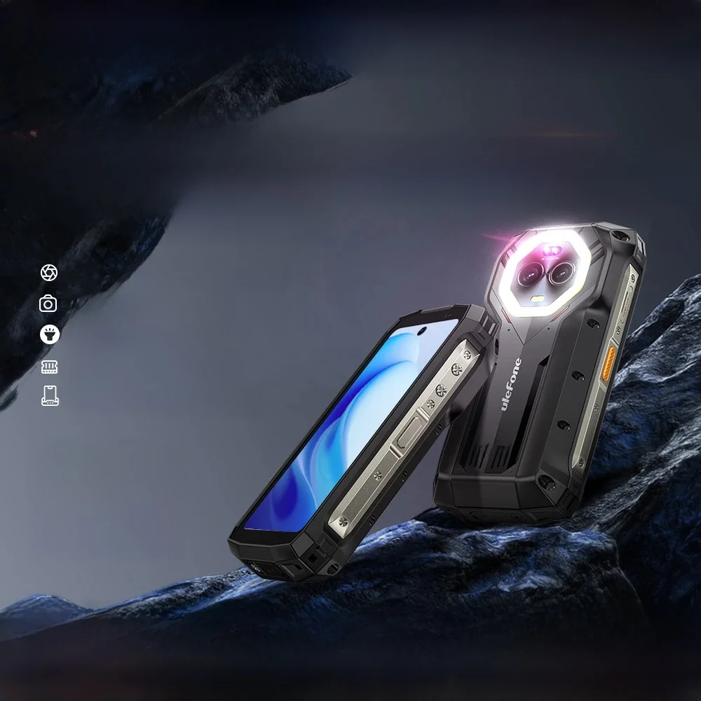 Ulefone Armor  Mini 20 Pro 5G 4.7" Wytrzymały telefon 64MP Kamera nocna Uniwersalne światło LED Android 14 Smartfon 6200mAh 16GB RAM (8+8) 256GB ROM 33W Telefon komórkowy — zdjęcie produktu 7