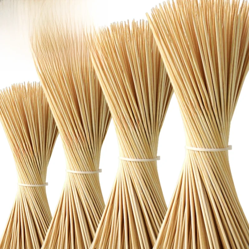 270/90PCS Einweg Lebensmittel Sticks Bambus Spieß Stick Holz Lange Dicke Rattan Sticks für Party