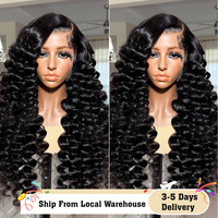 30 40 Inch Loose Wave 13x6 HD Lace Front Human Hair Wigs Deep Wave Curly 13x4 Lace Frontal Raw Remy Wig Peruvian Preplucked 200%