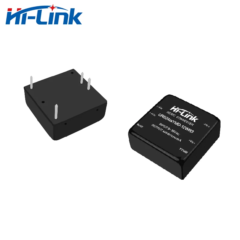 Hilink DC para DC Módulo de Alimentação, 24V a 3.3V, 5V, 9V, 12V, 24V a 12V, 12W, URB2405YMD-12WR3 Isolamento, URB2412YMD-12WR3 Isolamento