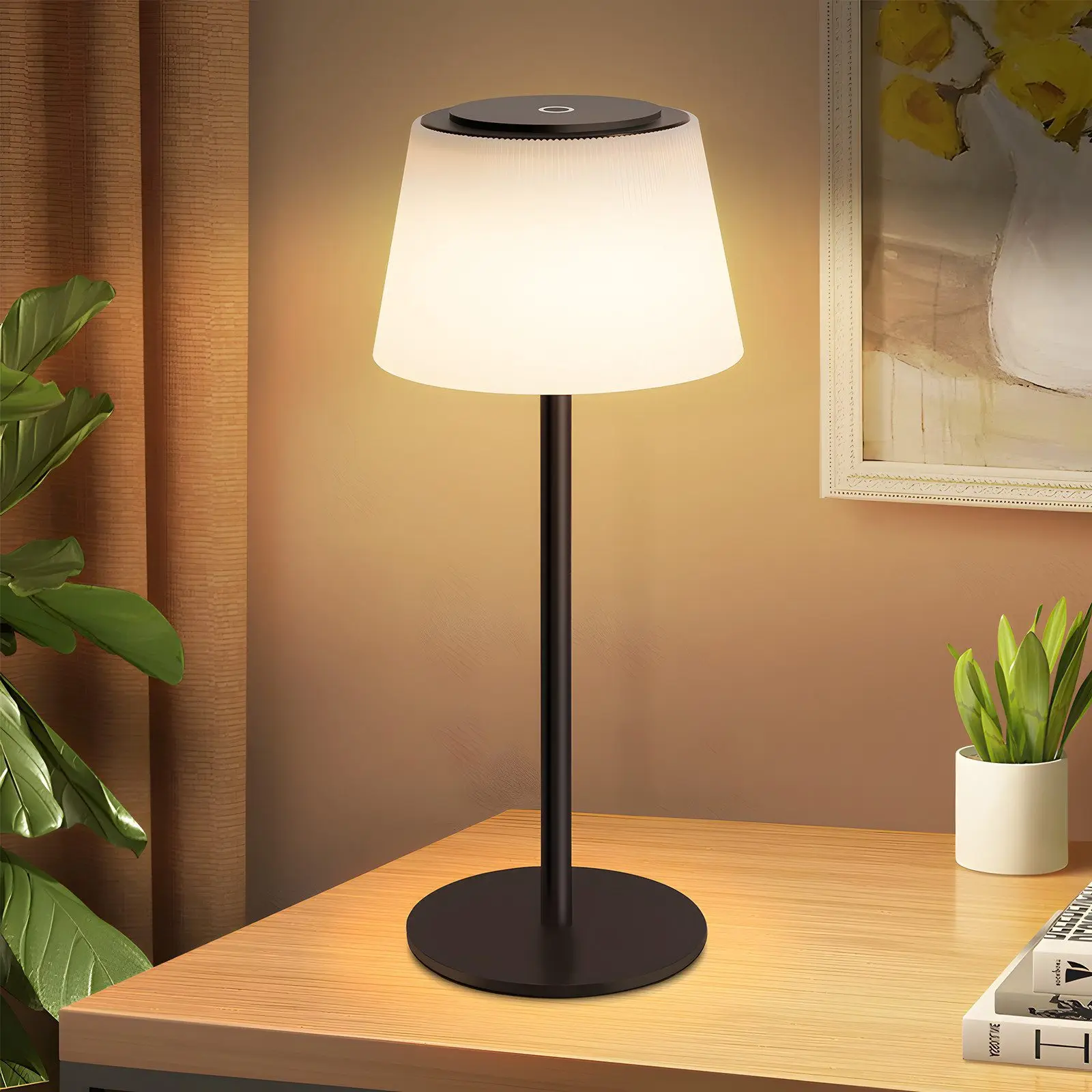 LED Tischleuchte Touch-Dimmer Tischlampen Modern 3600mhA Akku kabellos für Wohnzimmer