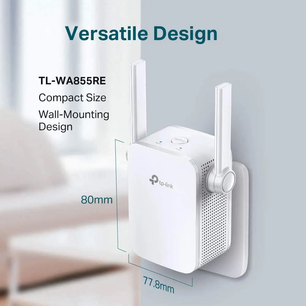 Imagem -02 - Link Wi-fi Range Extender Tl-wa855re Antenas Externas Tl-wa855re 2.4 Ghz Roteador tp