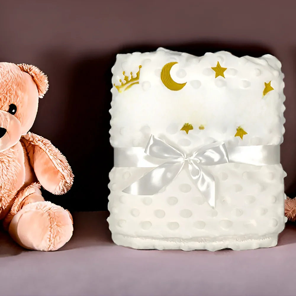 Gepersonaliseerde babydeken met naam voor pasgeboren jongens en meisjes Aangepaste Minky Fleece peuter wieg kinderwagen deken verjaardagscadeau - afbeelding 2