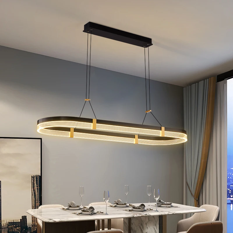 

Restaurant lamp creative personality designer art bar dining room light modern minimalist kitchen long dining table chandelier