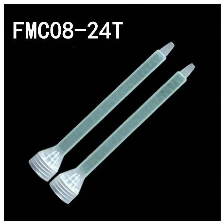 100PCS/lot Square FMC8-24T, FMC06-24L Static Mixer Bell Mouth Resin Mixing Tube Nozzles For Duo Pack Epoxies