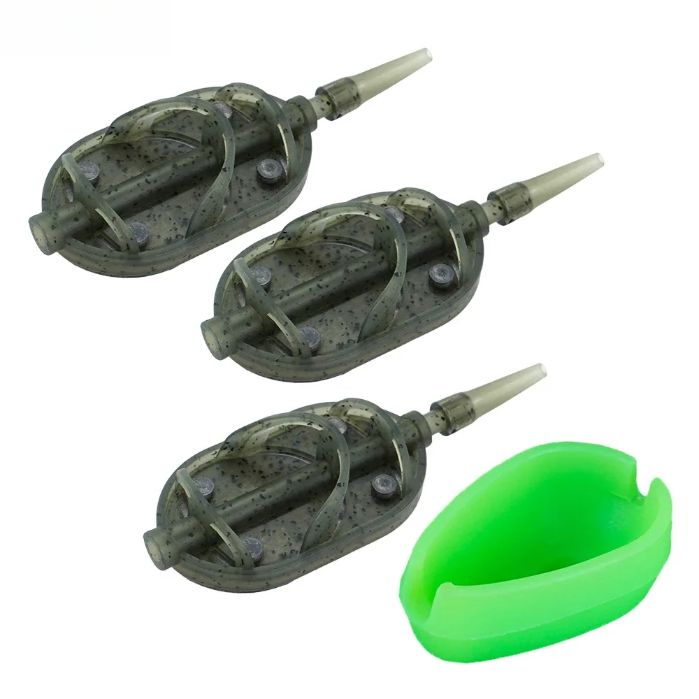 Hirisi carpe méthode de pêche Cage d'alimentation 30g/40g/50g/60g dégagement rapide appât Cage panier appât matériel de pêche accessoires