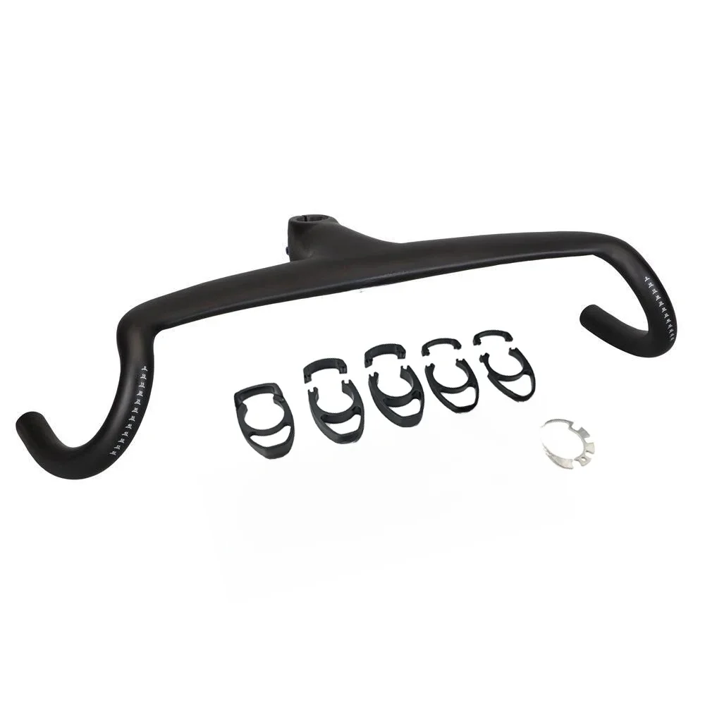 AliExpress BALUGOE Gravel Integrated Bicycle Handle Offset 25° Carbon Fiber Road Handlebar 5D Ultra Light Integrated Suitable for 28.6mm Forks