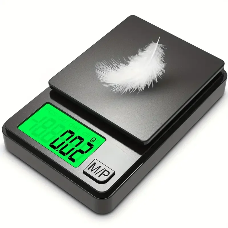 Precisie zakweegschaal 1000 g x 0,1 g - Digitale Gram Voedsel Sieraden Ons/Granen Schaal met LCD-scherm met achtergrondverlichting - Miniweegschaal voor op reis - afbeelding 2