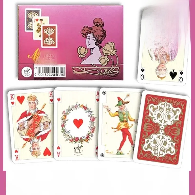Piatnik, 2x55 plataformas de poker, total de 110 cartas, madame paciência, feminino, 44x66 mms,