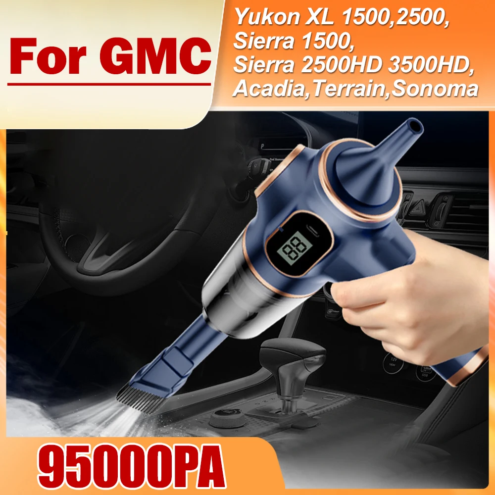 Wireless Portable Car Vacuum Cleaner 95000MPA For GMC Yukon XL 1500 2500 Sierra 1500 Sierra 2500HD 3500HD Acadia Terrain Sonom