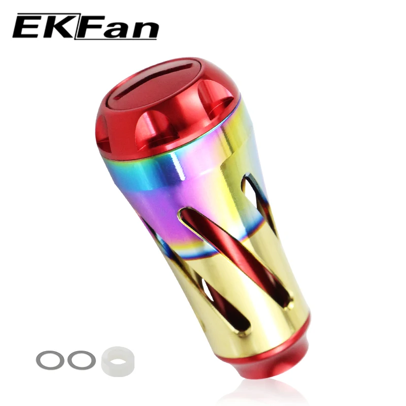 Ekfan CNC Process New Colorful  Aluminum Alloy Fishing Reel Knob Suitable For DAI & SHI Spinning / Baitcasting Tackle Accessory